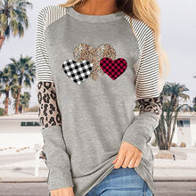 Laden Sie das Bild in den Galerie-Viewer, Langärmeliges Lässiges T-Shirt mit Rundhalsausschnitt