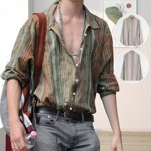 Laden Sie das Bild in den Galerie-Viewer, Vintage gestreiftes Langarm-Shirt