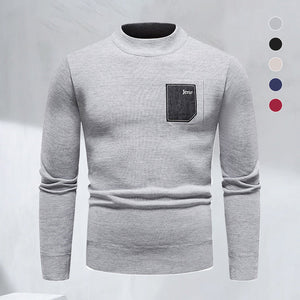Modischer Lässiger Strickpullover mit Rundhalsausschnitt