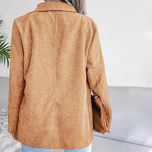 Laden Sie das Bild in den Galerie-Viewer, Revers-Blazer aus Cord für Damen