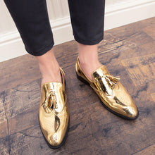 Laden Sie das Bild in den Galerie-Viewer, Goldene Oxford-Schuhe für Herren