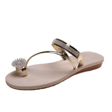 Laden Sie das Bild in den Galerie-Viewer, Sommer glänzende Strass Sandalen