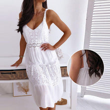 Laden Sie das Bild in den Galerie-Viewer, Elegantes Weißes Strandkleid