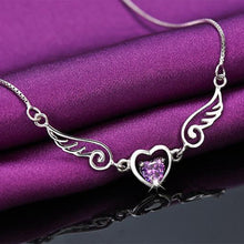 Laden Sie das Bild in den Galerie-Viewer, Engelsflügel Herz Halskette