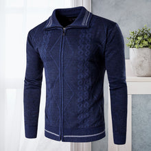 Laden Sie das Bild in den Galerie-Viewer, Lässiger Pullover mit Revers und Reißverschluss
