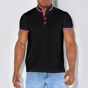 Einfarbiges Poloshirt mit Reverskragen