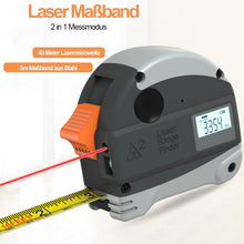 Laden Sie das Bild in den Galerie-Viewer, 2 in 1 Laser-Bandmaß Aus Edelstahl