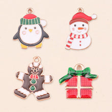 Laden Sie das Bild in den Galerie-Viewer, Weihnachten Schneemann und Schneeflocke Anhänger