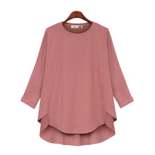 Laden Sie das Bild in den Galerie-Viewer, T-Shirt mit Rundhalsausschnitt und unregelmäßigem Saum