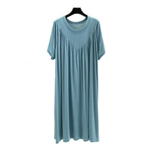 Laden Sie das Bild in den Galerie-Viewer, Super weiches bequemes kurzärmliges lockeres Pyjamakleid
