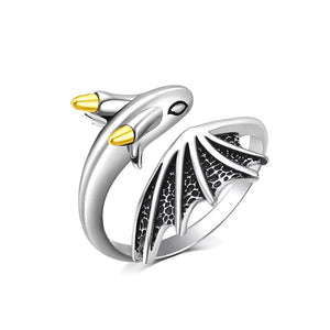 Kleiner Drache verstellbarer Ring
