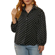 Laden Sie das Bild in den Galerie-Viewer, Gepunktete Bluse mit Ballonärmeln