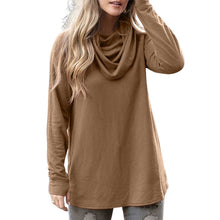 Laden Sie das Bild in den Galerie-Viewer, Einfarbiges Langärmliges T-Shirt