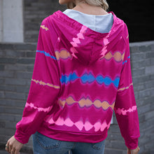 Laden Sie das Bild in den Galerie-Viewer, Übergroßer Langärmliger Kapuzenpullover mit Farbverlauf