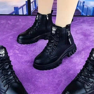 Warme Lederstiefel für Damen