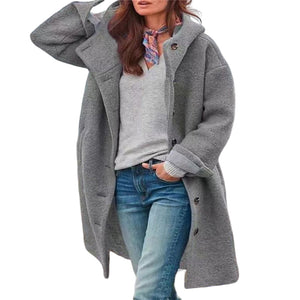 Damen Mantel mit Fleece Plüsch