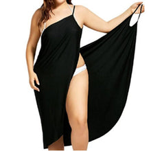 Laden Sie das Bild in den Galerie-Viewer, Einfarbiges Ärmelloses Sexy Strandkleid