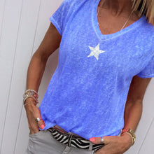 Laden Sie das Bild in den Galerie-Viewer, Bequemes Weiches Stern-T-Shirt