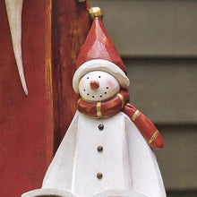 Laden Sie das Bild in den Galerie-Viewer, Weihnachtsmann- und Schneemann-Skulptur