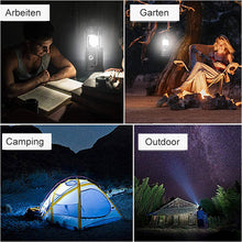 Laden Sie das Bild in den Galerie-Viewer, 6 in 1 tragbares Outdoor-LED-Campinglicht mit Ventilator