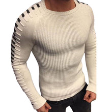 Laden Sie das Bild in den Galerie-Viewer, Langärmliger Strickpullover mit Rundhalsausschnitt