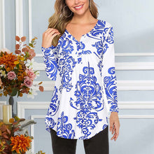 Laden Sie das Bild in den Galerie-Viewer, Bedrucktes Langärmliges T-Shirt für Damen