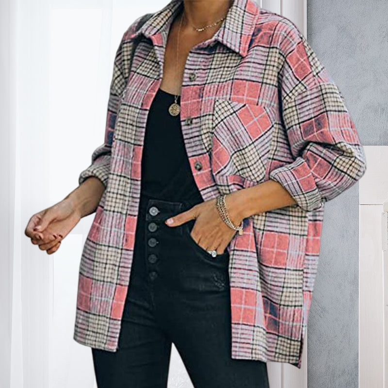 Tweed Karierte Jacke