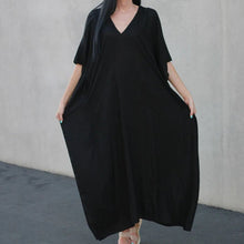 Laden Sie das Bild in den Galerie-Viewer, Einfarbiges Lockeres Urlaubskleid