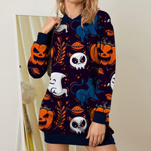 Laden Sie das Bild in den Galerie-Viewer, Hoodie mit Kürbis-Digitaldruck