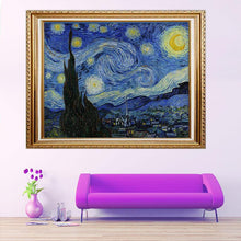 Laden Sie das Bild in den Galerie-Viewer, Van Gogh Sternenhimmel Diamantmalerei