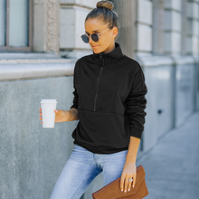 Laden Sie das Bild in den Galerie-Viewer, Minimalistisches Sweatshirt mit Reißverschluss