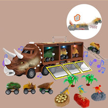 Laden Sie das Bild in den Galerie-Viewer, Kinder Dinosaurier Transport Spielzeug Lagerwagen