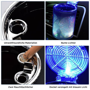 Bunter LED Autoaschenbecher