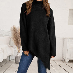 Unregelmäßiger Rollkragenpullover