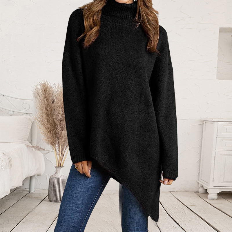 Unregelmäßiger Rollkragenpullover