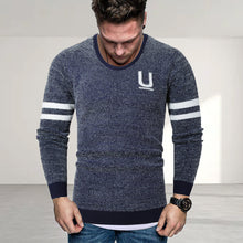 Laden Sie das Bild in den Galerie-Viewer, Herren gestreifter Briefpullover