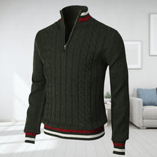 Laden Sie das Bild in den Galerie-Viewer, Farbe-Block-Rollkragenpullover mit Reißverschluss