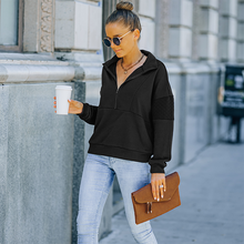 Laden Sie das Bild in den Galerie-Viewer, Minimalistisches Sweatshirt mit Reißverschluss