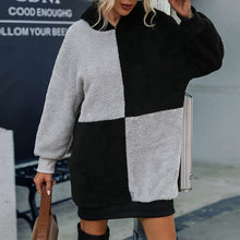 Laden Sie das Bild in den Galerie-Viewer, Damen Langer Langärmeliger Lockerer Plüsch-Kapuzenpullover