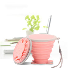 Laden Sie das Bild in den Galerie-Viewer, Faltbare Wasserbecher aus Silikon mit Deckel