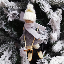 Laden Sie das Bild in den Galerie-Viewer, Kreativer Skipuppen-Weihnachtsbaumschmuck aus Vliesstoff