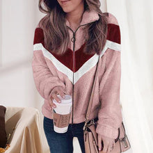Laden Sie das Bild in den Galerie-Viewer, Warme Plüschjacke mit Reißverschluss