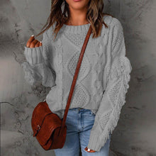 Laden Sie das Bild in den Galerie-Viewer, Pullover Strickpullover mit Rundhalsausschnitt