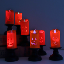 Laden Sie das Bild in den Galerie-Viewer, Halloween LED Kürbiskerzenlicht