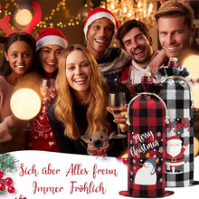 Laden Sie das Bild in den Galerie-Viewer, Weihnachts-Tartantuch Rotweinbeutel