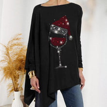 Laden Sie das Bild in den Galerie-Viewer, Rotwein-Glas-unregelmäßiges T-Shirt