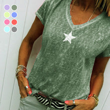 Laden Sie das Bild in den Galerie-Viewer, Bequemes Weiches Stern-T-Shirt