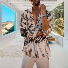 Laden Sie das Bild in den Galerie-Viewer, Büro Langarmes bedrucktes Hemd