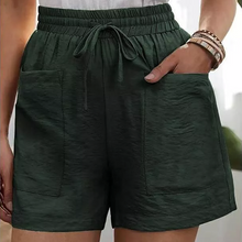 Laden Sie das Bild in den Galerie-Viewer, Sommer Damen lässige lockere Leinenshorts