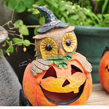 Laden Sie das Bild in den Galerie-Viewer, Halloween Kürbis Eule Ornament